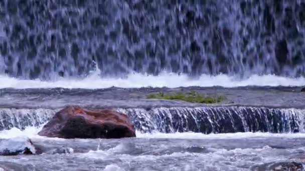 Natural Waterfall River — Stock Video