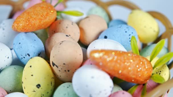 Celebração Tradicional Colorida Easter Paschal Eggs — Vídeo de Stock