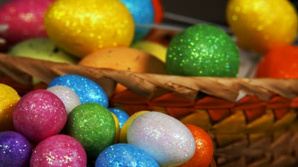 Colorida Celebración Tradicional Huevos Pascuales Pascua — Vídeo de stock