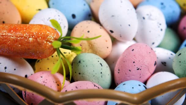 Colorida Celebración Tradicional Huevos Pascuales Pascua — Vídeos de Stock