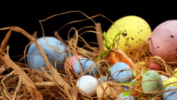 Barevná Tradiční Slavnostní Velikonoční Vajíčka Paschal — Stock video