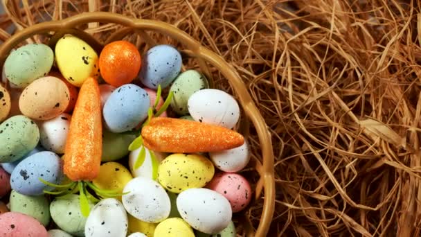 Colorful Traditional Celebration Easter Paschal Eggs — Stock Video