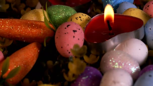 Colorida Celebración Tradicional Huevos Pascuales Pascua — Vídeos de Stock