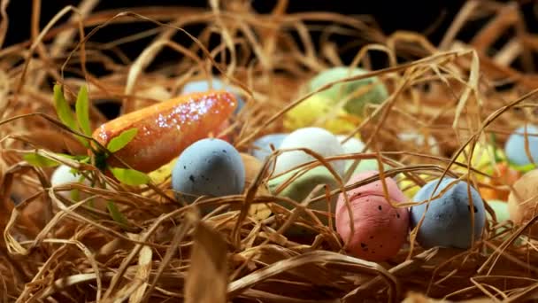 五彩缤纷的传统庆典复活节彩蛋 — 图库视频影像