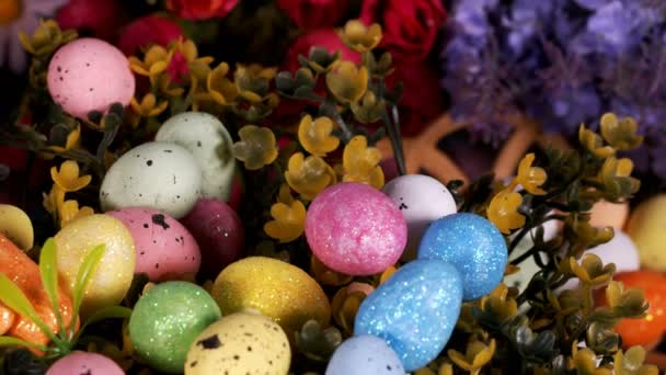 Colorida Celebración Tradicional Huevos Pascuales Pascua — Vídeos de Stock