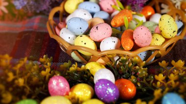 Renkli Geleneksel Paskalya Paskalya Yumurtası Fotoğrafı 