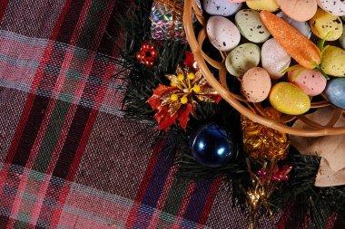 Renkli Geleneksel Paskalya Paskalya Yumurtası Fotoğrafı 