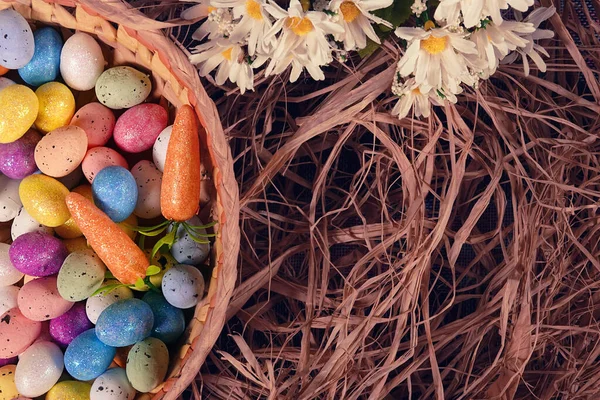 Färgglada Traditionella Fest Påsk Påsk Ägg Foto — Stockfoto