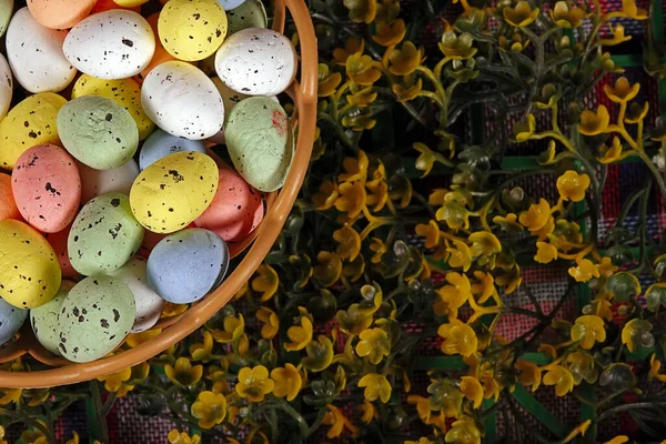 Foto Variopinta Delle Uova Pasquali Pasqua Celebrazione Tradizionale — Foto Stock