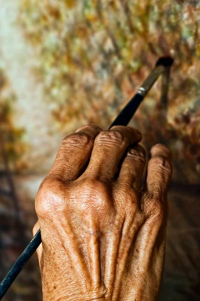 Old Age People Hands Painting and Drawing