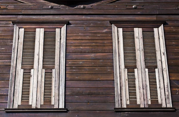 Abstract Ancient Building Houses Windows Details Photo — Stock Photo, Image