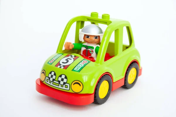 建筑师Lego Duplo Racer赛车设计师 — 图库照片