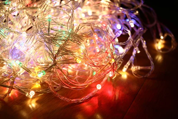 Christmas Garland Christmas Treelights — Stock Photo, Image