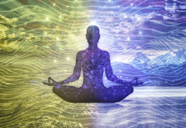 Absztrakt Meditáció Transzcendentális Állapot Egy Szép Minimális Háttér Minden Spirituális — Stock Fotó