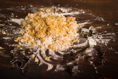 Zencefilli kurabiye pasta hazırlık sırasında. 