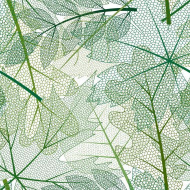 renkli iskelet yaprakları ile sorunsuz arka plan vektör