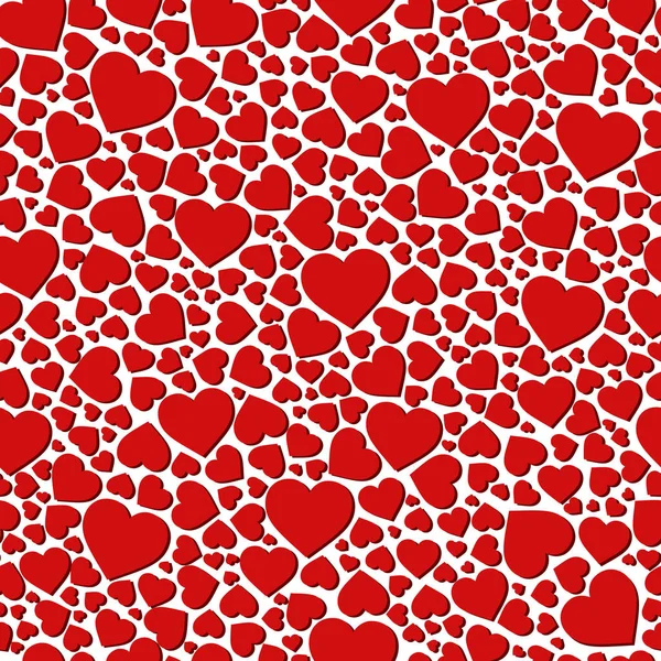Vector seamless background made of small hearts — Stock Vector