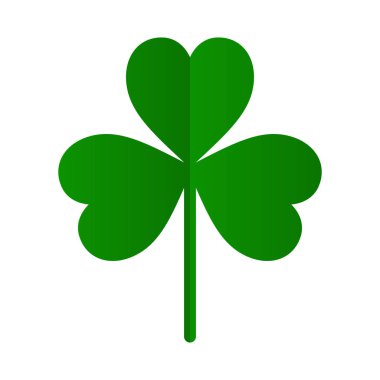 vektör yeşil kağıt shamrock beyaz arka plan üzerinde
