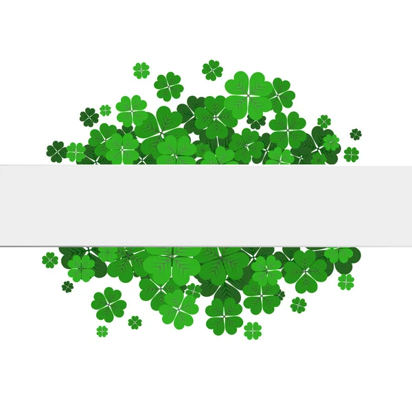 Marco vectorial del día de San Patricio con trébol verde — Archivo Imágenes Vectoriales