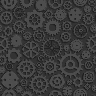 sorunsuz arka plan gri gerçekçi cogwheels ile