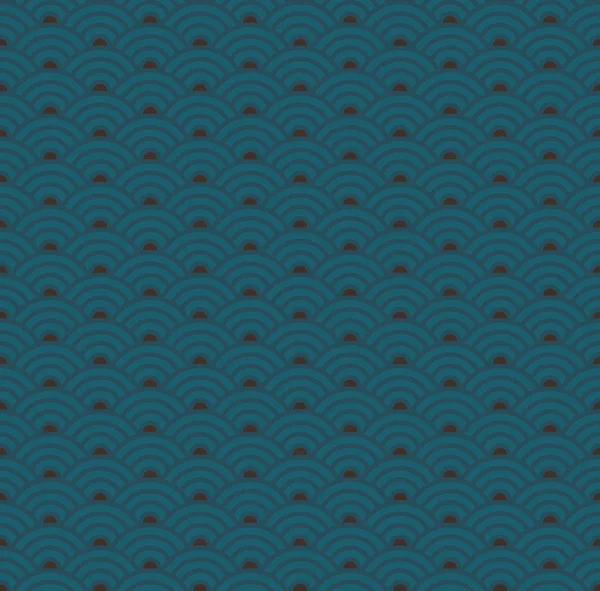 Gekleurde geometrische naadloze patroon met golven — Stockvector