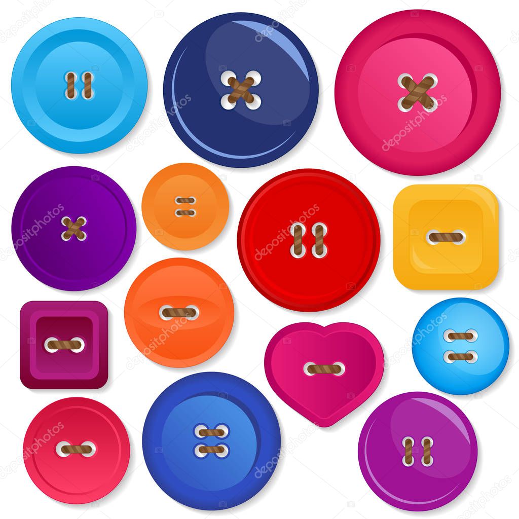 collection of colorful vector buttons