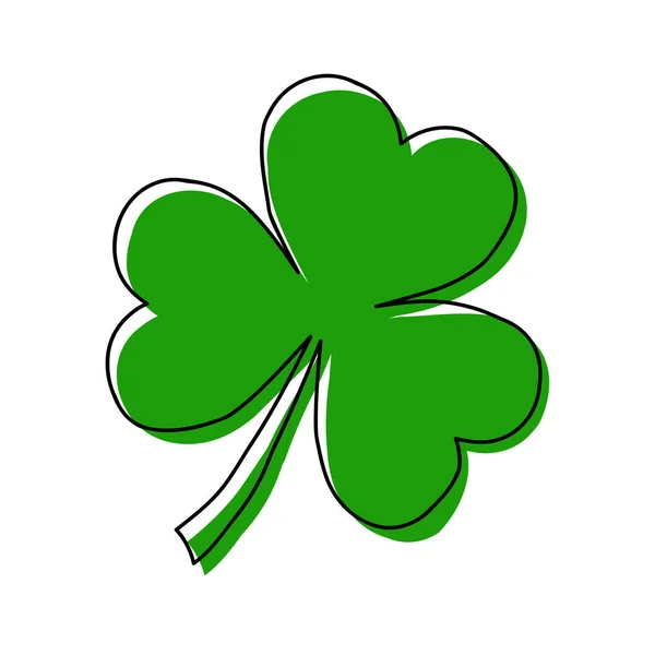 Vector Illustratie Van Groene Shamrock Grunge Stijl — Stockvector