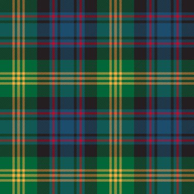 Kusursuz mavi ve yeşil tartan arkaplanının vektör çizimi