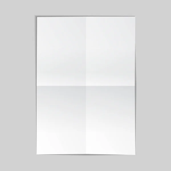 Illustration Vectorielle Feuille Papier Sur Fond Gris — Image vectorielle