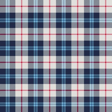 Lekesiz mavi ve beyaz tartan arkaplanının vektör çizimi