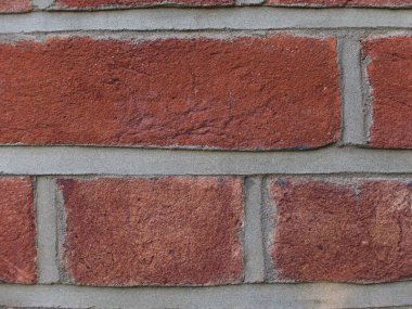 Gri harçla eski İngiliz tuğlasını kapat