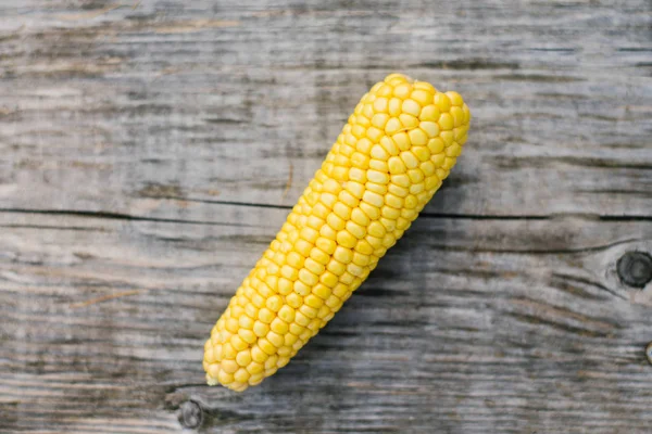 Cob Fresh Sweet Corn Wooden Old Background — Stock Photo, Image