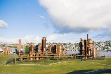 Seattle, Usa. Kasım 2019. Benzin parkı.