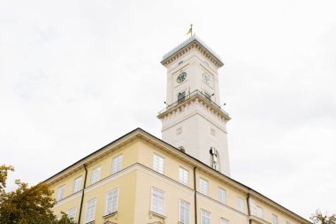 Lviv, Ukrayna. Pazar meydanındaki belediye binası.