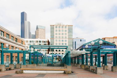 Seattle, Washington, ABD. Mart 2020. Merkez Tren İstasyonu