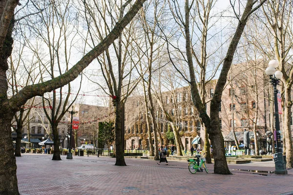 Seattle Washington Abd Mart 2020 Baharın Başında Pioneer Meydanı — Stok fotoğraf