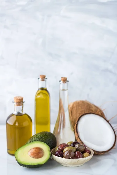 Healthy cooking oils. — Stock Photo, Image