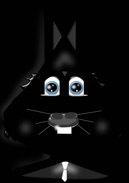 黑魔王兔的胸围画像 — 图库照片