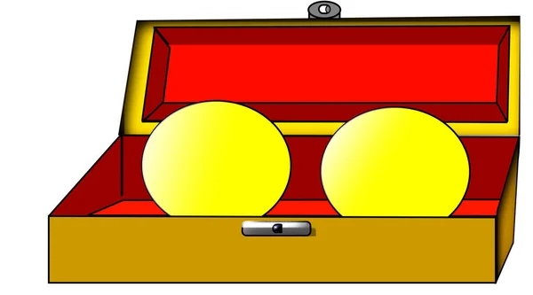Bolas Chinas Para Ejercicios Manuales Caja Con Tapa Sobre Fondo —  Fotos de Stock