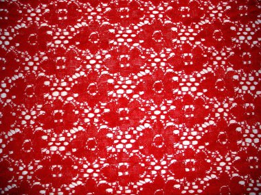 Kumaş dokusunda kırmızı çiçekler ve boş arkaplan