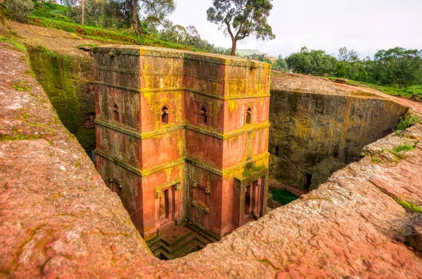 Etiyopya 'daki Lalibela kiliselerinin dış görünüşü