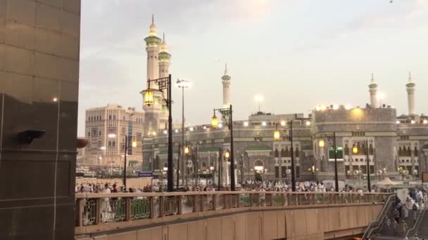 Personas Actividades Distrito Negocios Makkah — Vídeos de Stock