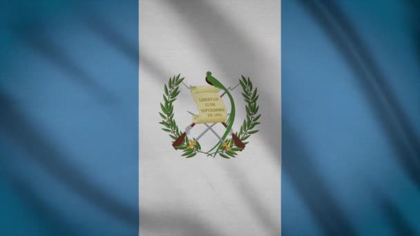 Гватемала Флаг Размахивая Анимацией Полный Экран Стране — стоковое видео