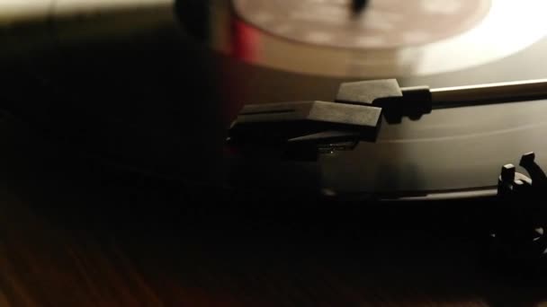 Turntable Plays Disc — Stock Video