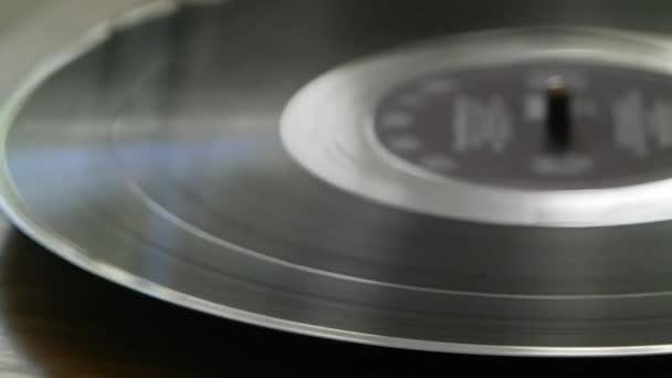 Turntable Plays Disc — Stock Video