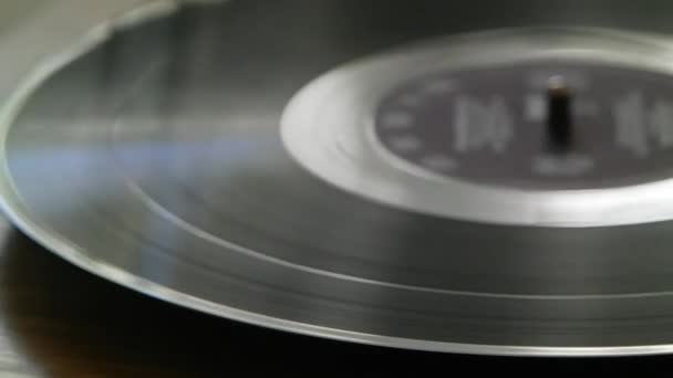 Turntable Spelar Skivan — Stockvideo