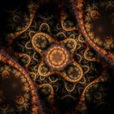 Sihirli bir desen ile fraktal fantastik arka plan