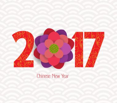 Oryantal mutlu Çin yeni yıl 2017