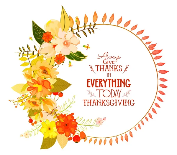 Happy Thanksgiving Day greeting card. — Stock Vector