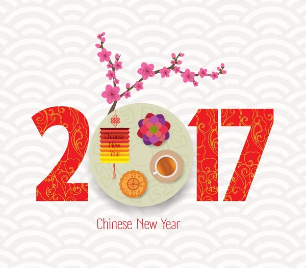 Happy Chinese Nieuwjaar 2017 — Stockvector